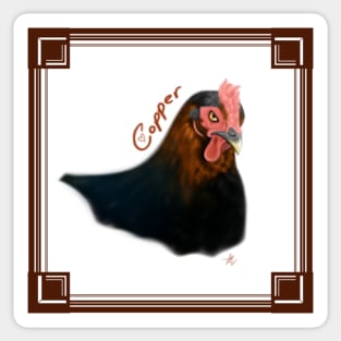 Copper the Hen Sticker